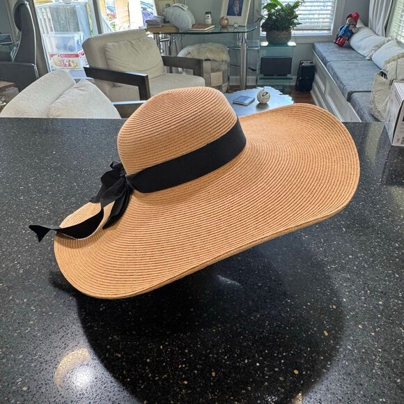 Florabella Sarita Brown Multi Wide Brim Hat - Picture 7 of 12